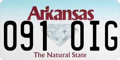 AR license plate 091OIG