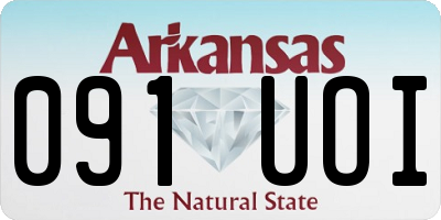 AR license plate 091UOI