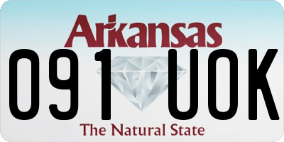 AR license plate 091UOK