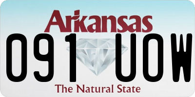 AR license plate 091UOW