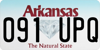 AR license plate 091UPQ