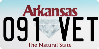 AR license plate 091VET