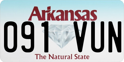 AR license plate 091VUN
