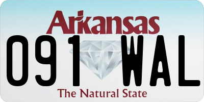 AR license plate 091WAL
