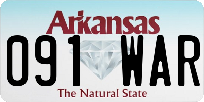 AR license plate 091WAR