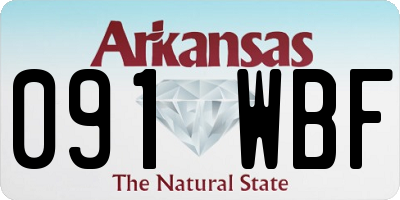 AR license plate 091WBF