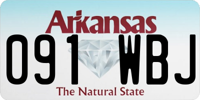 AR license plate 091WBJ