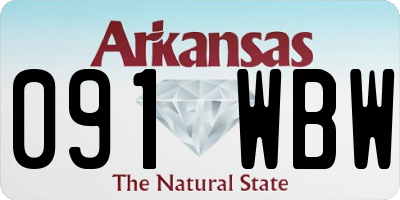 AR license plate 091WBW