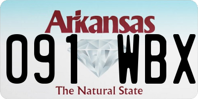 AR license plate 091WBX