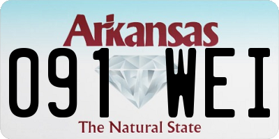 AR license plate 091WEI