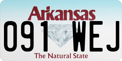 AR license plate 091WEJ