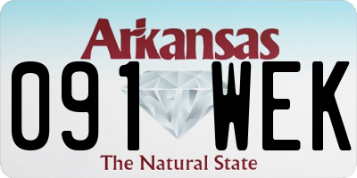 AR license plate 091WEK