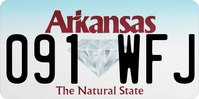 AR license plate 091WFJ