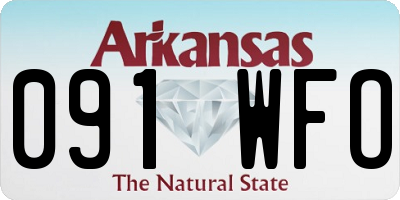 AR license plate 091WFO