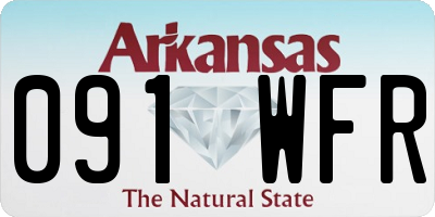 AR license plate 091WFR