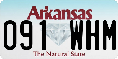 AR license plate 091WHM