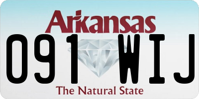 AR license plate 091WIJ