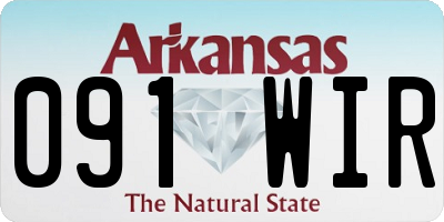 AR license plate 091WIR