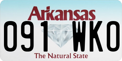 AR license plate 091WKO