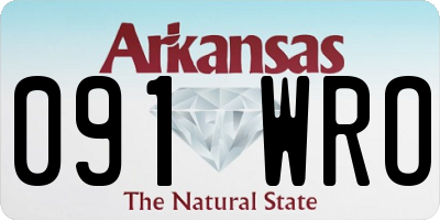 AR license plate 091WRO