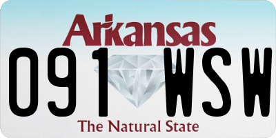AR license plate 091WSW