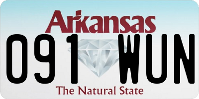 AR license plate 091WUN