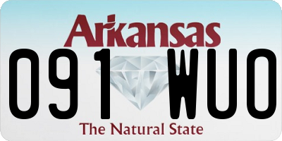 AR license plate 091WUO