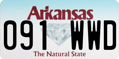 AR license plate 091WWD