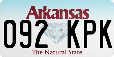 AR license plate 092KPK