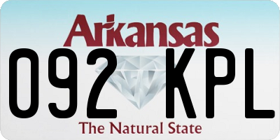 AR license plate 092KPL