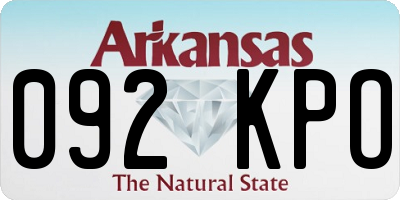 AR license plate 092KPO