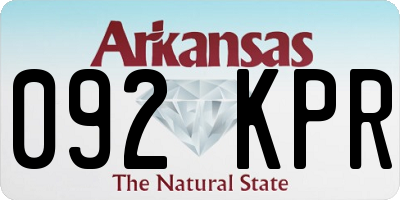 AR license plate 092KPR