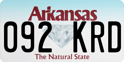AR license plate 092KRD