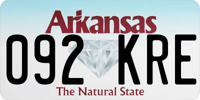 AR license plate 092KRE