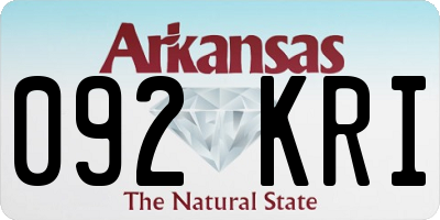 AR license plate 092KRI
