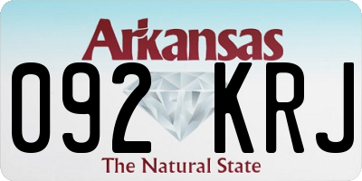 AR license plate 092KRJ