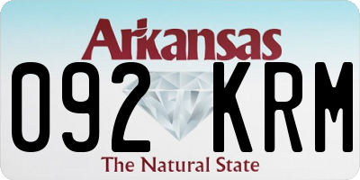 AR license plate 092KRM
