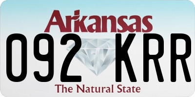 AR license plate 092KRR