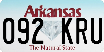AR license plate 092KRU