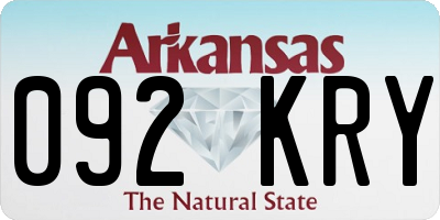 AR license plate 092KRY