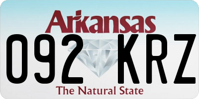 AR license plate 092KRZ
