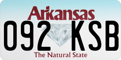 AR license plate 092KSB