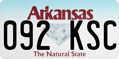 AR license plate 092KSC
