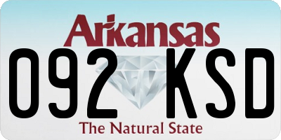 AR license plate 092KSD
