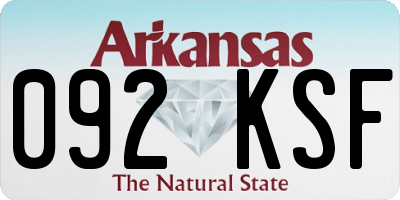 AR license plate 092KSF