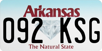 AR license plate 092KSG
