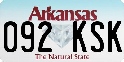 AR license plate 092KSK