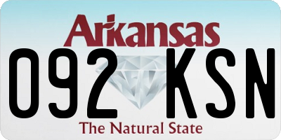 AR license plate 092KSN