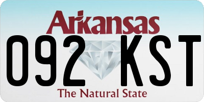 AR license plate 092KST