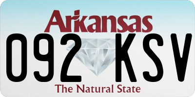 AR license plate 092KSV